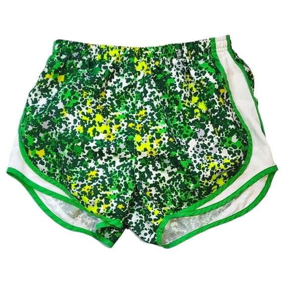 Nike Dri-fit Lined Active Shorts Green Speckled Size Small - Picture 3 of 4